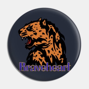 The Brave Tiger King of Jungle Pin