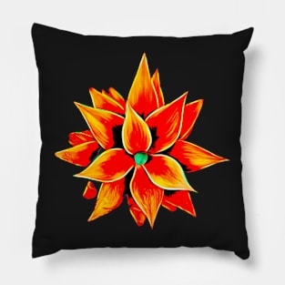 Agave in orange and yellow Pillow