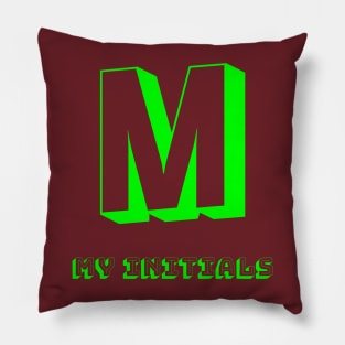 Letter M Letter Art Pillow