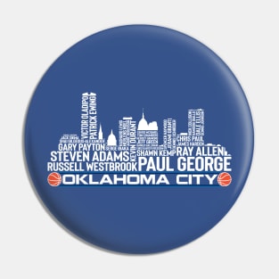 Oklahoma City Basketball Team All Time Legends, Detroit City Skyline Pin