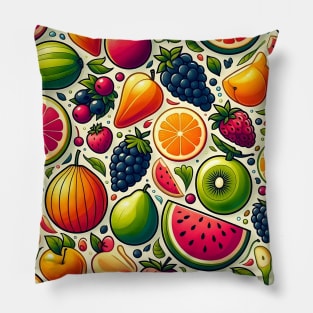 Tropical Fruit Fiesta Pillow