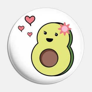 Mrs Avocado Kawaii Pin