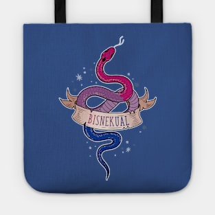 Bisexual Snake Bisnekual LGBT Pride Flag Tote