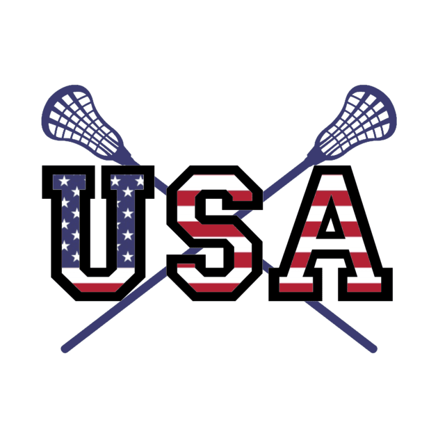 Lacrosse USA American Flag by anacarminda