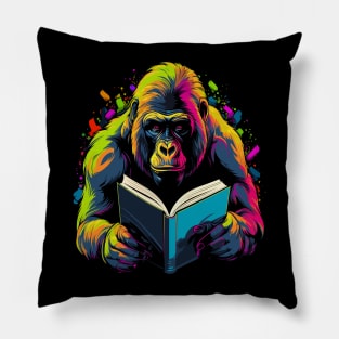 Gorilla Reads Book Pillow