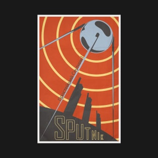 Soviet Space Propaganda Poster USSR Rocket T-Shirt