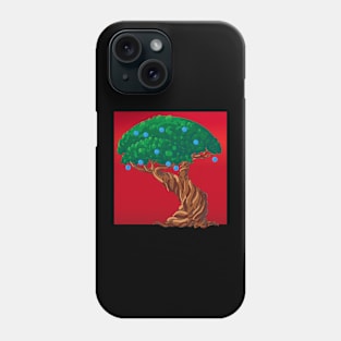 Tree of Life on Red Background Phone Case