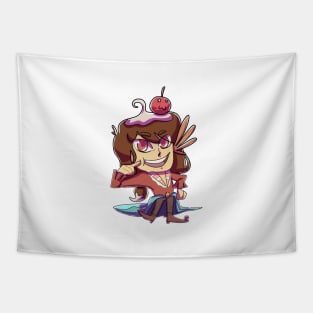 Sweet Cherry Cartoon Tapestry