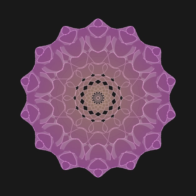 Peculiar Floral Pattern -purple Voilet  mandala design - Regenbogenfarben by Mandalasia