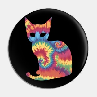 tie dye cat Pin