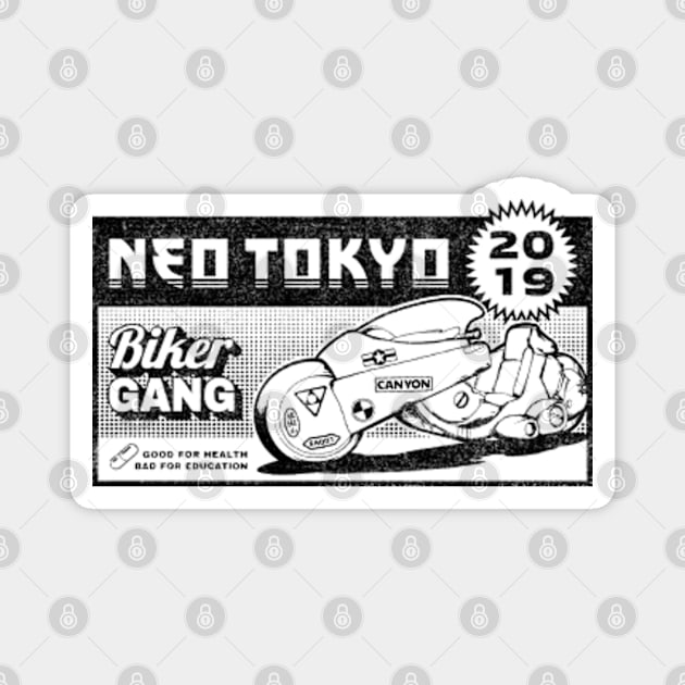 Neo Tokyo Kaneda Bike The Capsules Biker Gang Magnet by VerydudeShirt