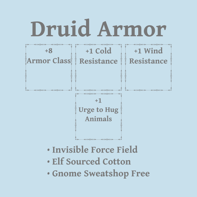 Druid Armor: Role Playing DND 5e Pathfinder RPG Tabletop RNG by rayrayray90