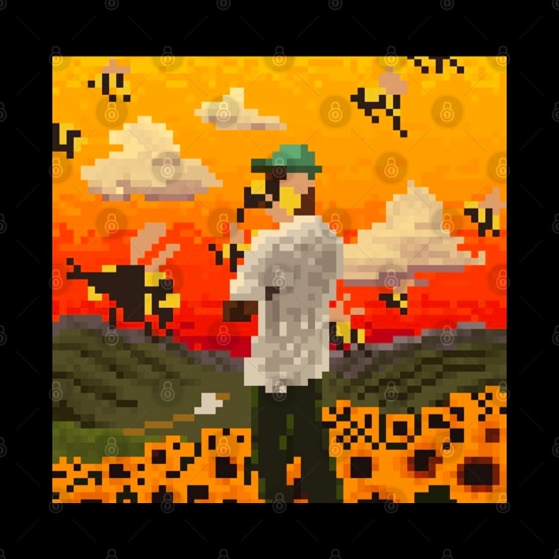 Flower boy 8 bit by Kopi Aiko Art