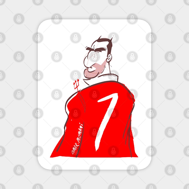 Eric Cantona Magnet by Omar Momani