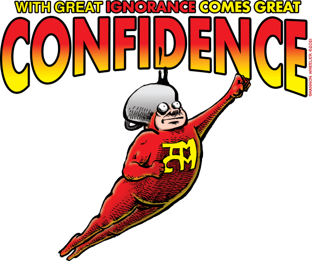 With Great Confidence Kids T-Shirt by ShannonWheeler