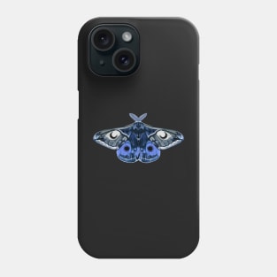 Moth sticker blue and gray Phone Case