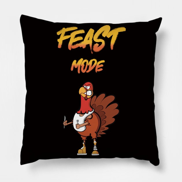 Turkey Feast Pillow by Art by Nabes