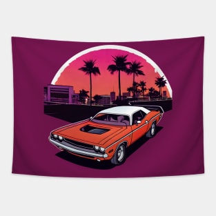 Dodge Challenger in Vice City Tapestry