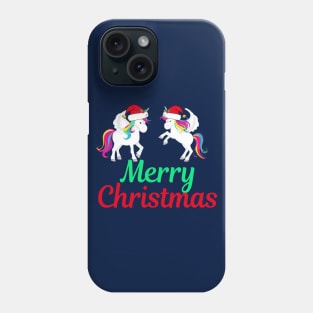 Merry Christmas Unicorns Phone Case