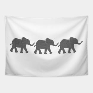 Three Elephants Tapestry