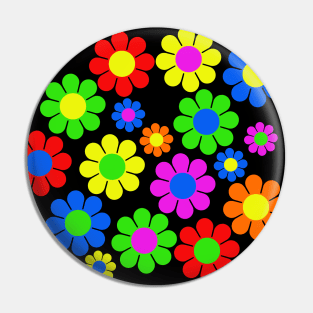 Hippie Flower Daisy Spring Pattern Pin