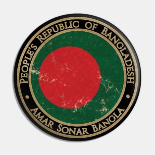 Vintage Peoples Republic of Bangladesh Asia Asian Flag Pin