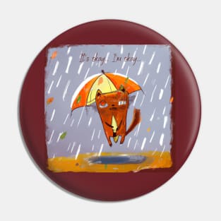 Cat in the Rain - It's Okay Pin