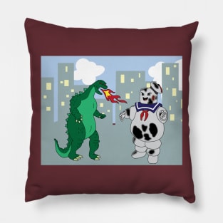 Godzilla vs Staypuft Marshmallo Man Pillow