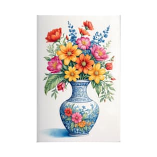 Stunning beautiful vase with flowers inside. T-Shirt