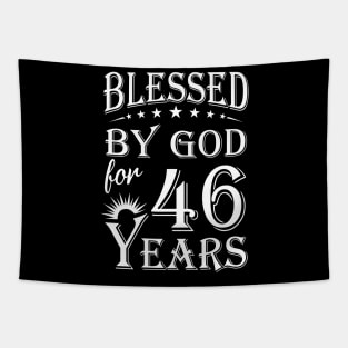 Blessed By God For 46 Years Christian Tapestry