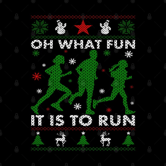 Oh What Fun It Is To Run Ugly Christmas Sweater by BoongMie