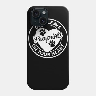 Cats Leave Pawprints on Your Heart Cat Lover Gift Phone Case