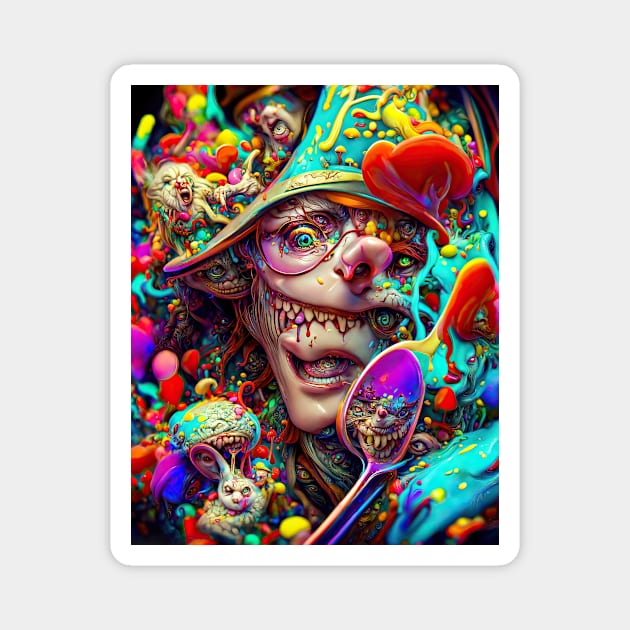 Fear And Loathing In Wonderland #66 Magnet by aetherialdnb