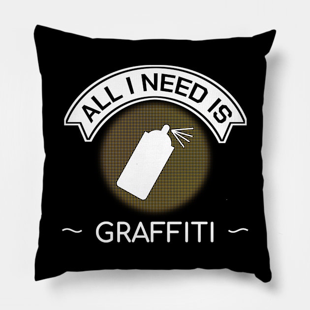 Graffiti Sprayer Streetart Painter Wildstyle Gift Pillow by bigD