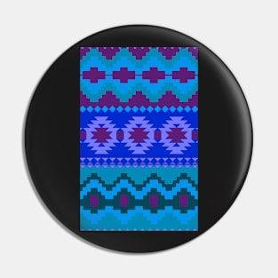 Blue Crochet Pattern Pin