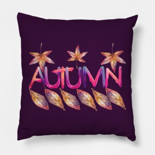 Autumn Purple Leaves Pillow