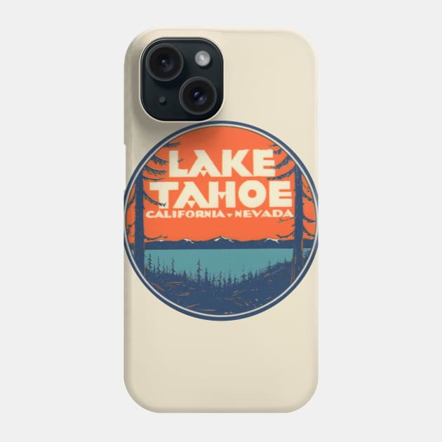 Lake Tahoe Vintage Travel Decal Phone Case by Hilda74