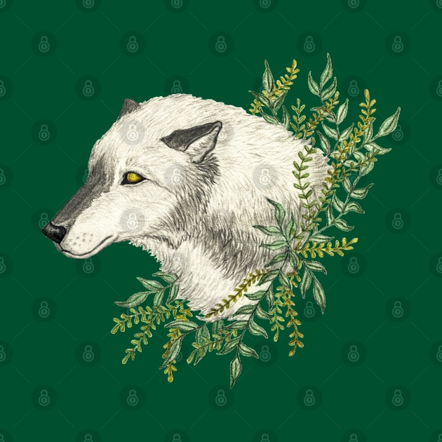 Plant Loving Wolf by Earthy Fauna & Flora