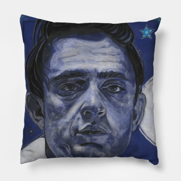 Blue Johnny Pillow by Raybomusic01