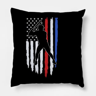 American Flag Baseball Team for Men Boys Girls Women Pillow