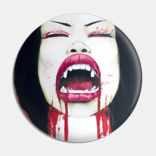 J Horror Zombie girl Pin
