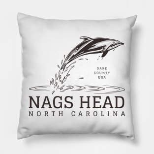 Nags Head, NC Summertime Vacationing Dolphin Pillow