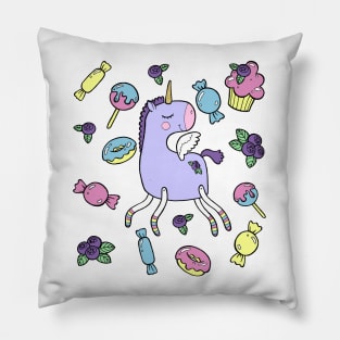 Blueberry Unicorn Pillow