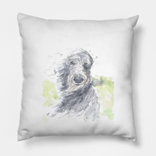 Scottish Deerhound Caught in the Wind! Pillow