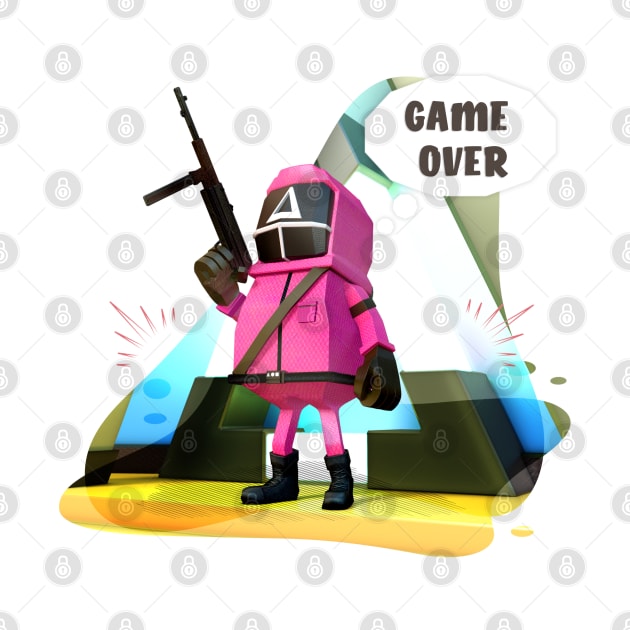 Squid game pink jumpsuit, Triangle mask by Nakano_boy