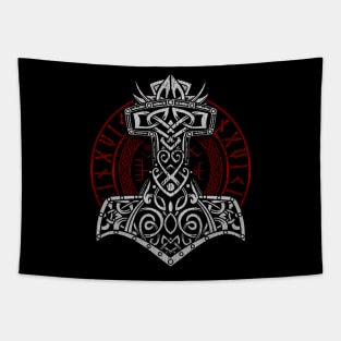 Viking Norse God Hammer - Mjolnir Tapestry