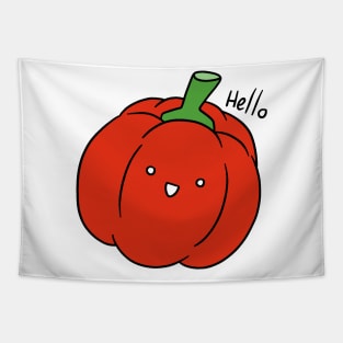 Hello - Red Bell Pepper Tapestry