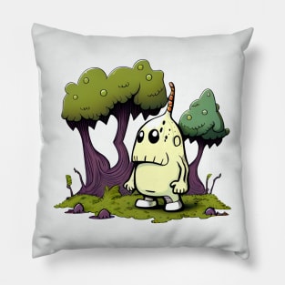 Woodsy Creature in the Forest Pillow