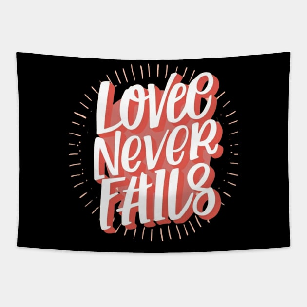 Love Never Fails Tapestry by Oasis Designs