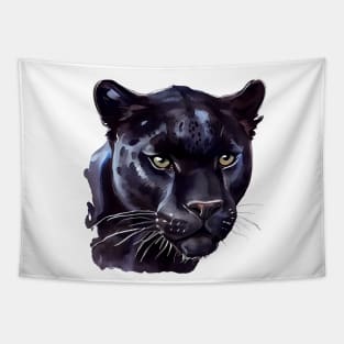 Black Panther Watercolor Painting Art Tapestry